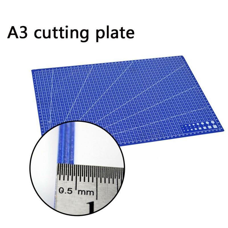 A3 /A4PVC مستطيل شبكة خطوط قطع حصيرة أداة البلاستيك الحرفية قطع قطع قطع حصيرة عدد وأدوات لوحة على الوجهين I3P0
