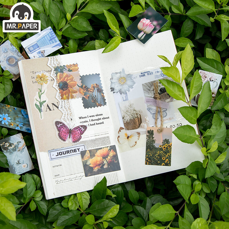 Mr. papel 8 design personalizável livro pequeno coleção primavera verão outono inverno caixa adesivo criativo mini decoração de bolso