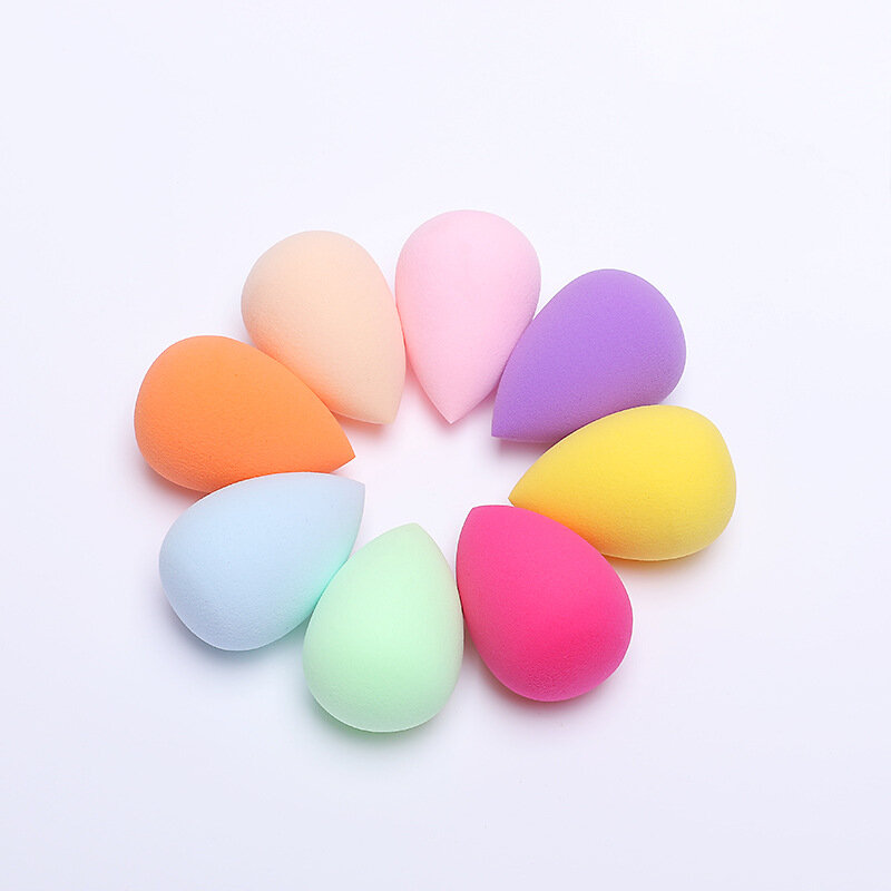 4 Pcs Makeup Sponge Puff with Box Colorful Water Drop Puff Foundation Powder Blush Beauty Blender Cosmetics Tools Beauty Egg