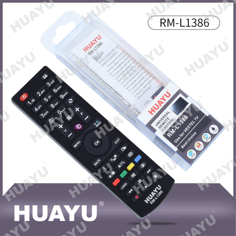 Controle remoto universal RM-L1386 para lcd/led vestel tv substituição controle remoto