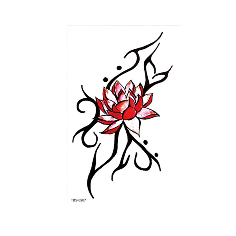 Simpatici fiori colorati adesivi per tatuaggi temporanei rosa finta braccio impermeabile clavicola Body Art Sticker farfalla usa e getta TBS