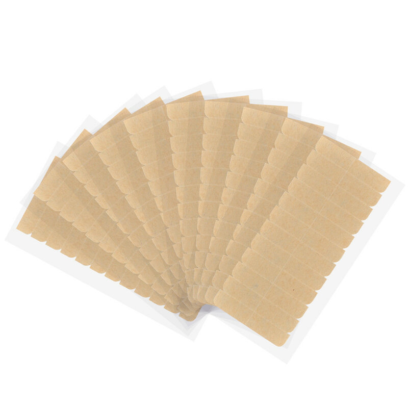 120 Pieces 0.8cm x 4cm Blue White Brown Hair Extension Tape Tabs  Double Sided Replacement Tape for Hair Extensions