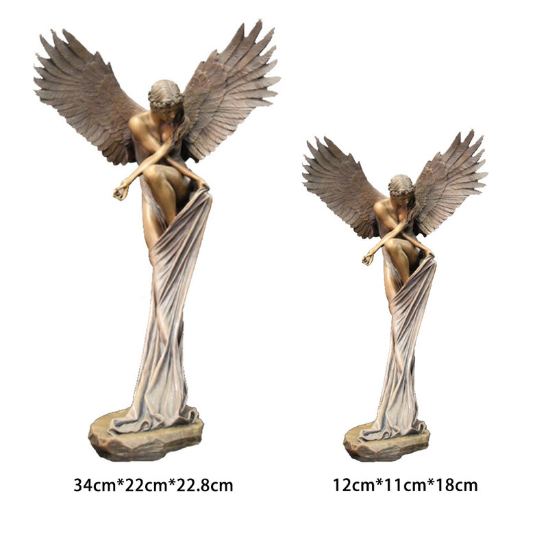 Angel Resin Figurine Redemption Angel Sculpture Angel Art Sculpture Home Wall Decoration Accessories for Church Home Decor