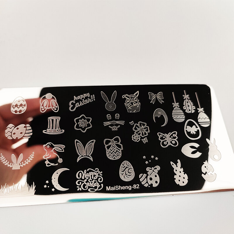 36 디자인 네일 스탬프 플레이트 꽃 잎 만화 대리석 기하학적 스트라이프 이미지 인쇄 템플릿 매니큐어 장식