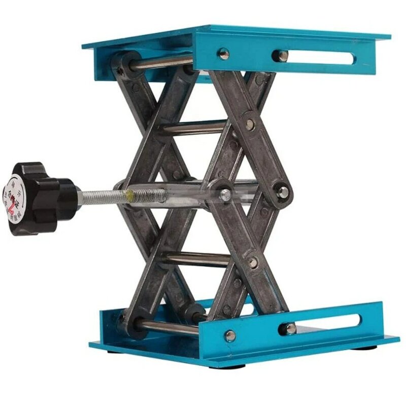 Enrutador de aluminio de mesa elevadora, soporte de elevación para grabado en carpintería, laboratorio, plataforma de elevación, bancos de madera, 4 "x 4", 100x100mm
