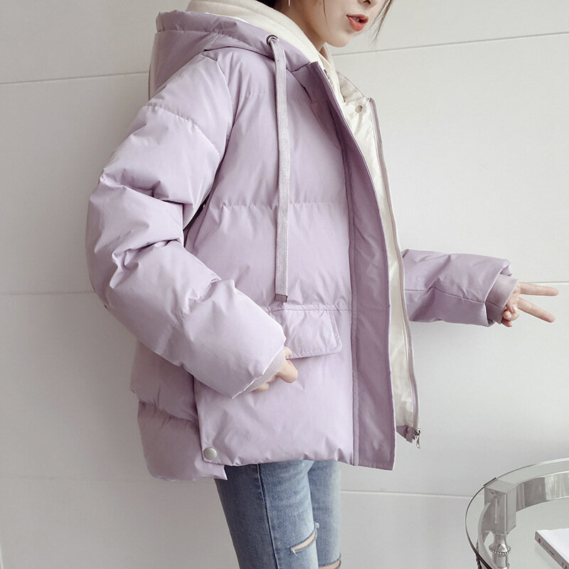 Fora de temporada para baixo algodão-acolchoado casaco roupas femininas 2021 nova jaqueta de algodão curto solto casaco de algodão