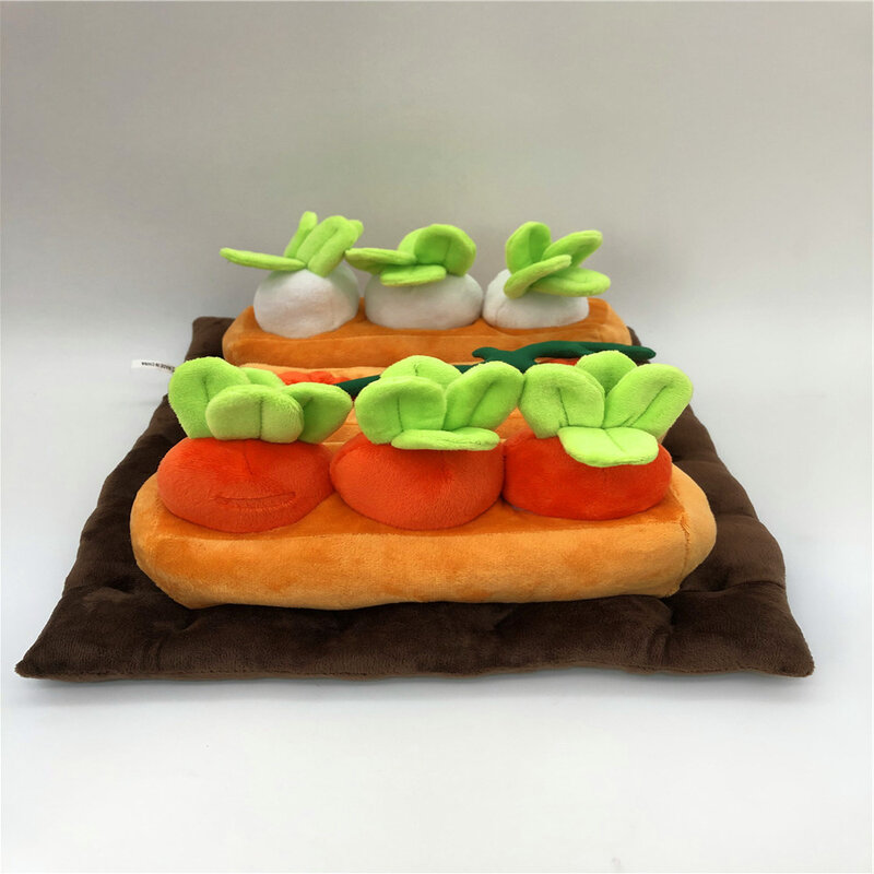 Criativo campo vegetal cenoura abóbora bonito brinquedo de pelúcia travesseiro pai criança interação mãos na capacidade educação simulação brinquedo