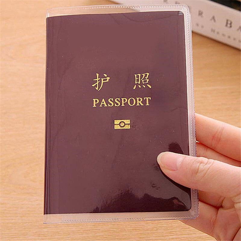 Funda transparente impermeable para pasaporte, porta tarjetas, Clip para billetes de teléfono, multifuncional