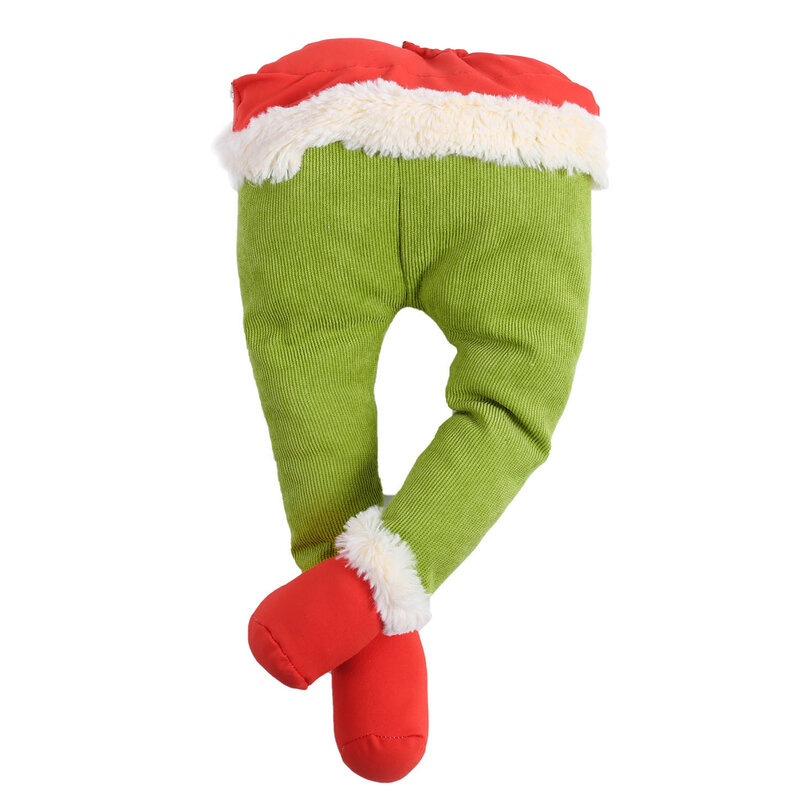 Patas de felpa de 15,7 pulgadas para decoración navideña, patas rellenas para árbol de Navidad, decoraciones navideñas de Año Nuevo, 2021