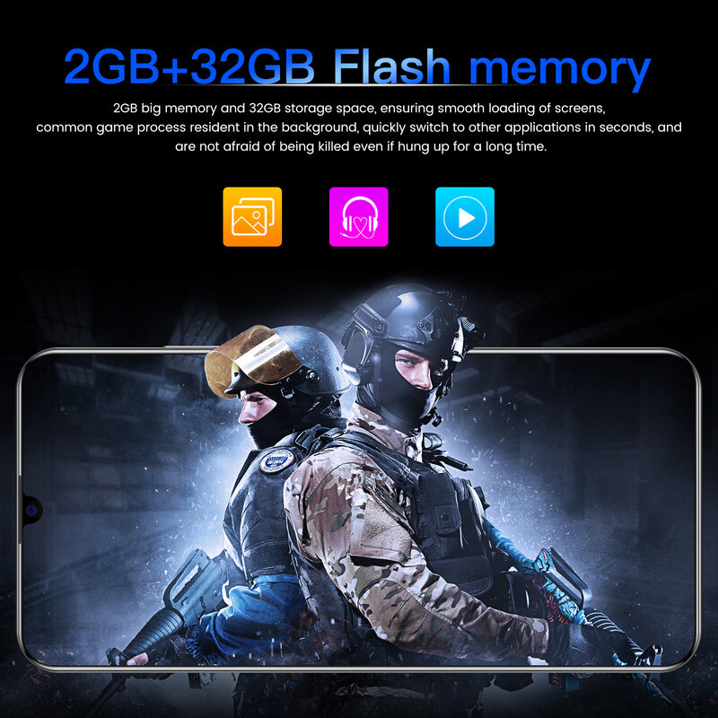 6.2 Inch HD Full Màn Hình Điện Thoại Thông Minh 2GB RAM 32GB ROM CECTDIGI M11 Pro Điện Thoại Thông Minh Android Mở Khóa Dừa sim