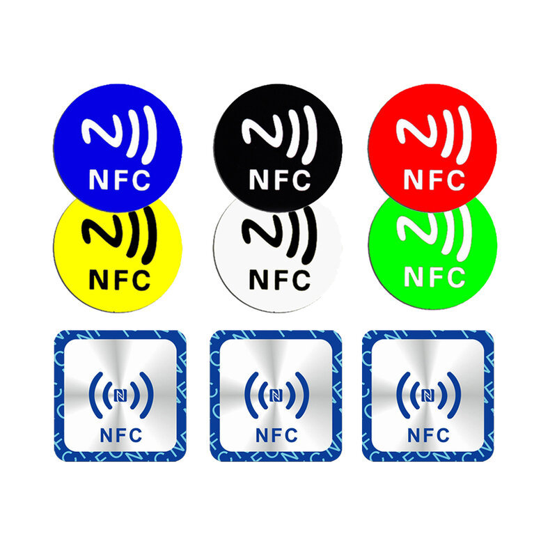 6Pcs Nfc Ntag213 Ntag215 Ntag216 Tag Sticker Badge Ntag 213 13.56Mhz Universele Label Rfid Token Patrol Ultralight