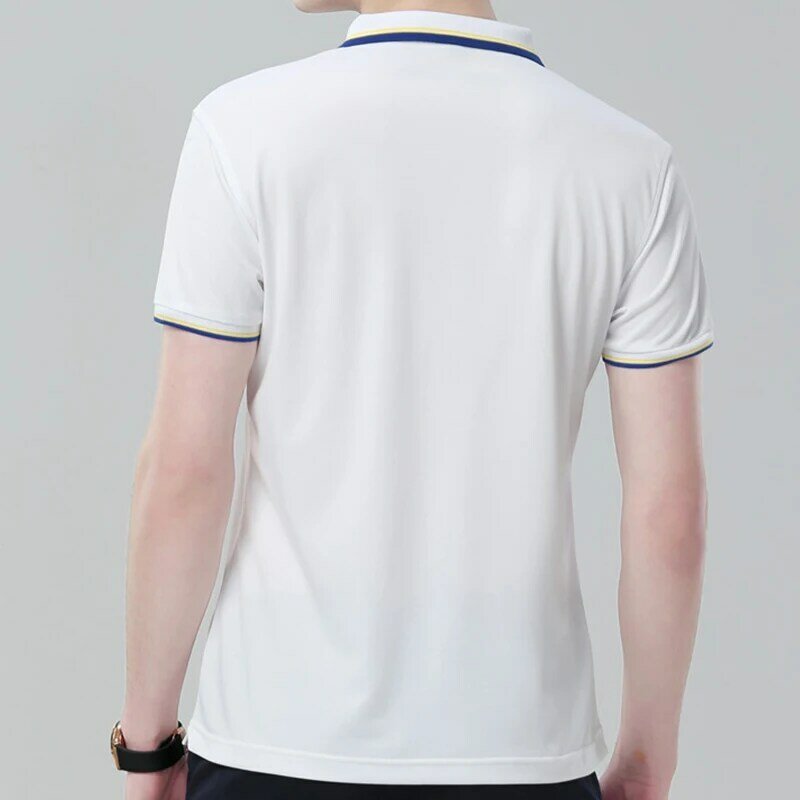 Kustom Polo Shirt Cetak Logo atau Bordir Disesuaikan 100% Flax Anda Polo Shirt Unisex Kemeja