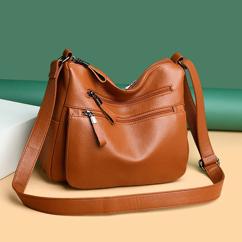 Кожаные сумки через плечо OLD TANG высокого качества однотонные дизайнерские модные роскошные сумки через плечо для женщин 2020 Bolsa Feminina
