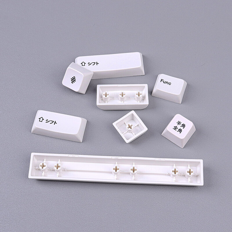 Mda perfil 122 teclas pbt dye-sub keycaps personalizados acessórios de teclado japonês mais simples branco tema chave bonés