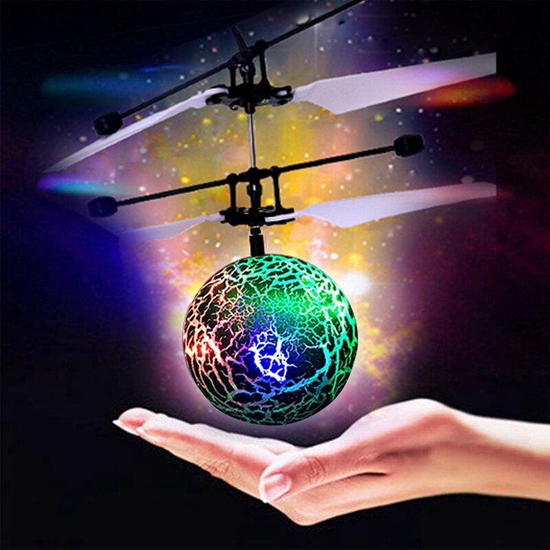 อินฟราเรดInduction DroneบินแฟลชLED Ballเฮลิคอปเตอร์เด็กของเล่นเด็กท่าทาง-Sensingไม่จำเป็นต้องใช้รีโมทคอนโท...