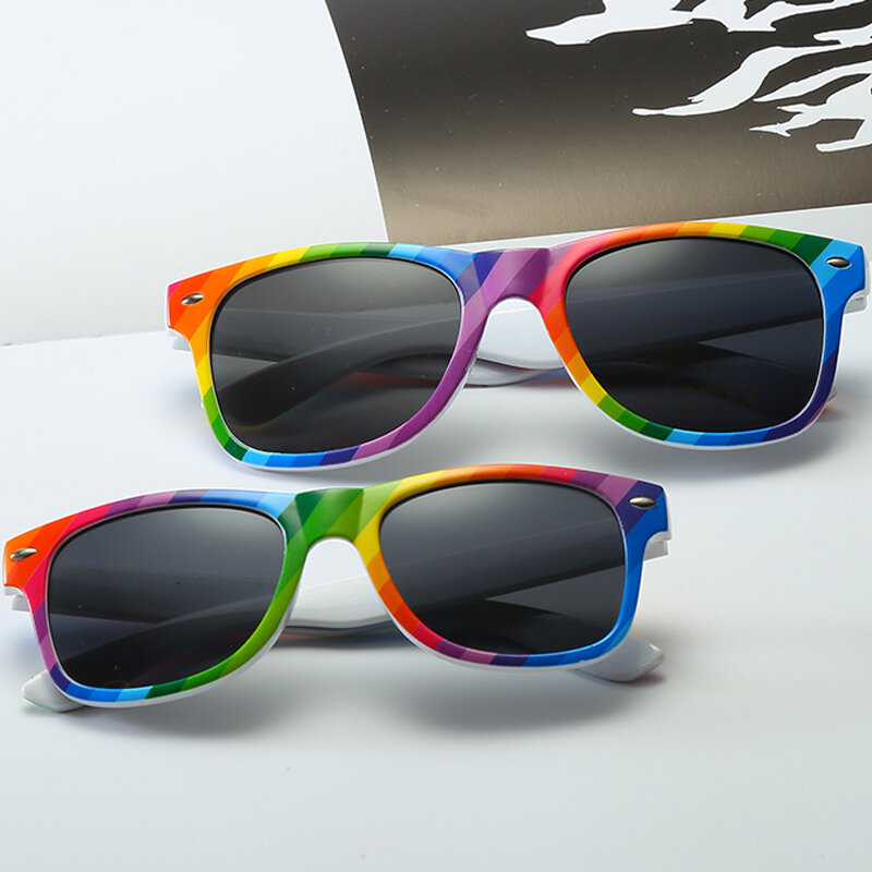 Óculos de sol feminino quadrado, óculos coloridos de marca de designer moderno para crianças, meninos, meninas, festa, pais-filhos, óculos de sol