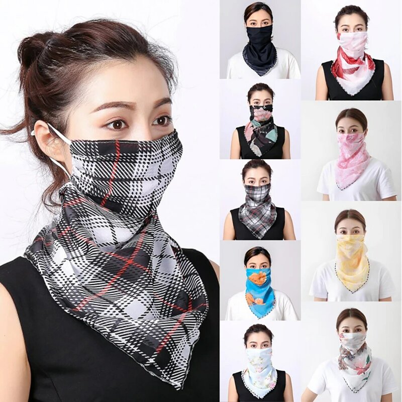 Máscara facial estampada, cachecol esportivo sem costura, à prova de vento, cachecol para pescoço e caminhadas ao ar livre