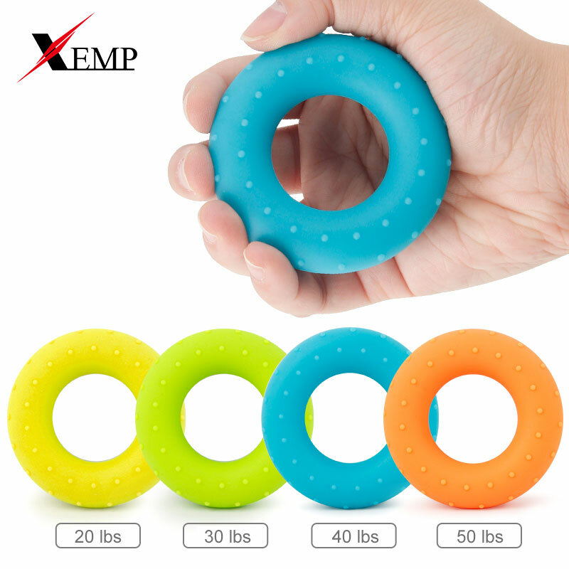 Silicone Adjustable Hand Grip 20-60LB Gripping Ring Finger Forearm Trainer Carpal Expander Muscle Workout Exercise Gym Fitness