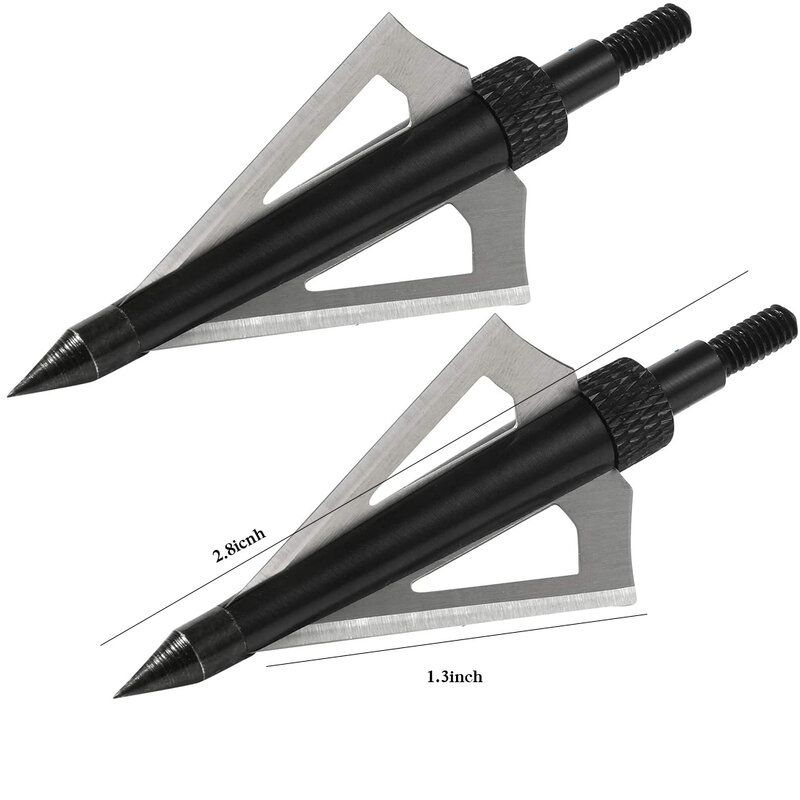 Broadhead flechas de carbono, 12pçs 100g 125graus pontas para flechas para arco composto longbow e caça