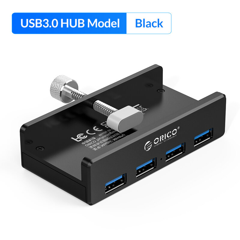 HUB USB 3.0 alimentato con ricarica Multi 4 porte Clip da scrivania adattatore Splitter USB lettore di schede SD per PC accessori per Computer