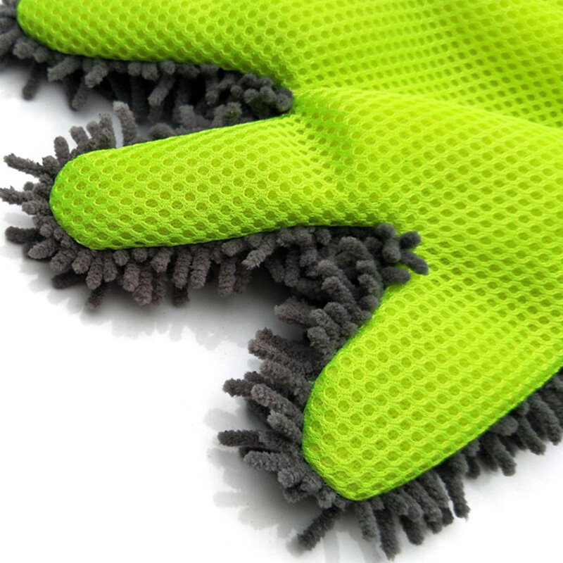 Five-finger soft car wash gloves, plush gloves, used to clean cars and motorcycles, wash and dry towels, car decoration