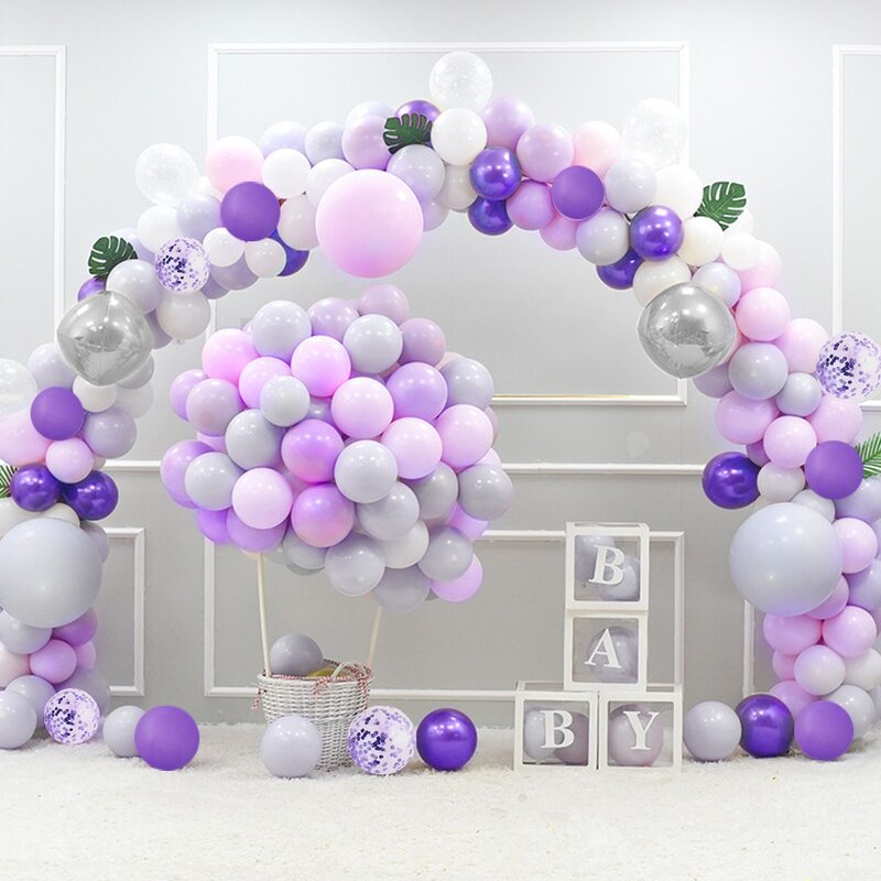 Décorations anniversaire violet, MMTX Kit guirlande arc ballons
