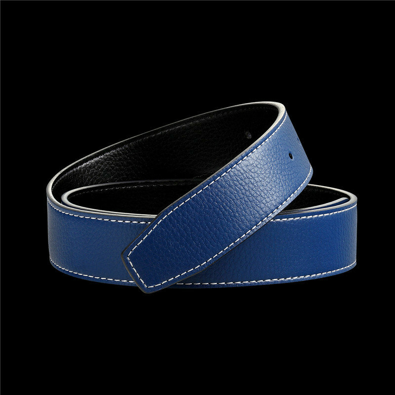 New Luxury Brand Belts for Men High Quality Pin Buckle Male Strap Genuine Leather Waistband Ceinture Men's No Buckle 3.3cm Belt