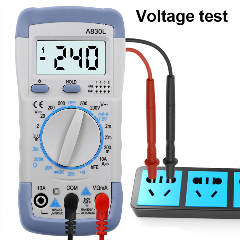 LCD Digital Multimeter AC DC Voltage Diode Freguency Multitester Current Tester Luminous Display with Buzzer Function