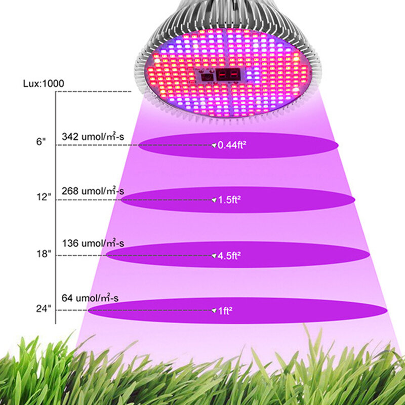 Lampe horticole de croissance LED E27, 220 W, 100 V, spectre complet, éclairage pour culture hydroponique de plantes et légumes