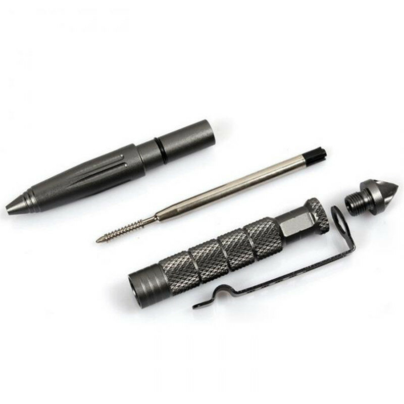 Tactische caneta zelfverdediging wapens alumínio verdediging kit ao ar livre ferramenta de sobrevivência de emergência multiuso glasbreker