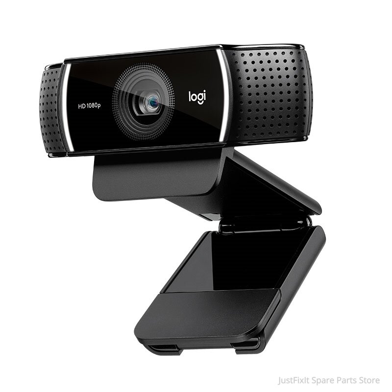 Logitech-webcam c922 hd pro com microfone, full hd 1080p, webcam com âncora de foco automático