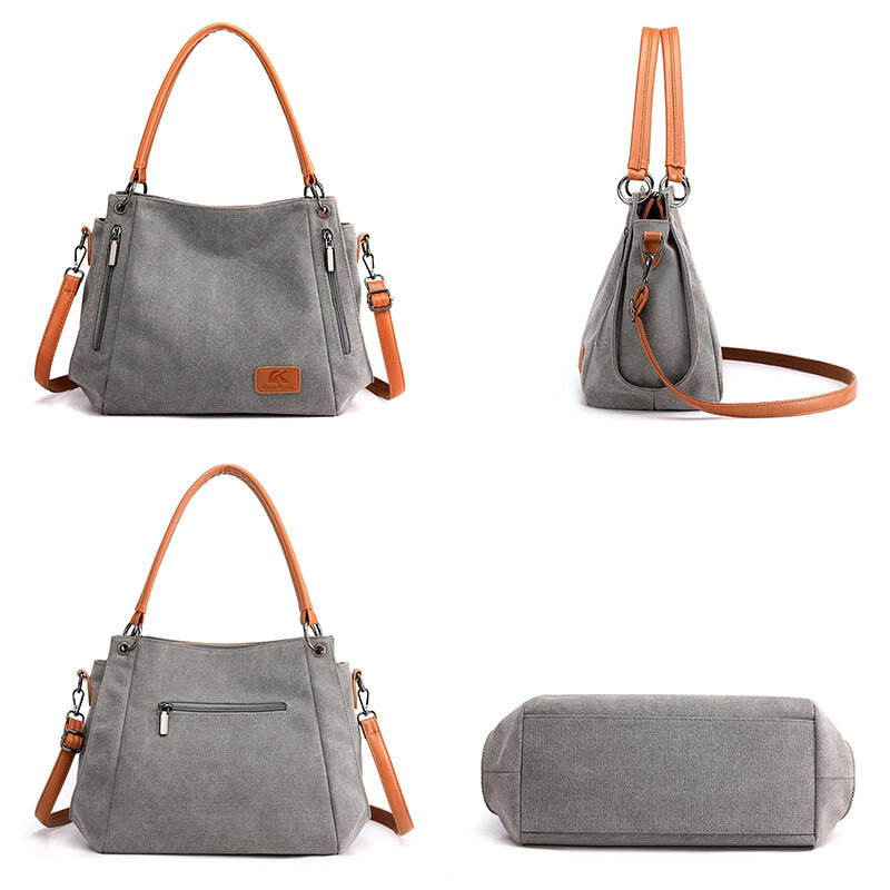 แฟชั่น Casual ออกแบบกระเป๋าไหล่สำหรับผู้หญิง2021หญิง Crossbody กระเป๋ากระเป๋า Lady ผ้าใบผ้ากระเป๋าถือ Sac A ห...