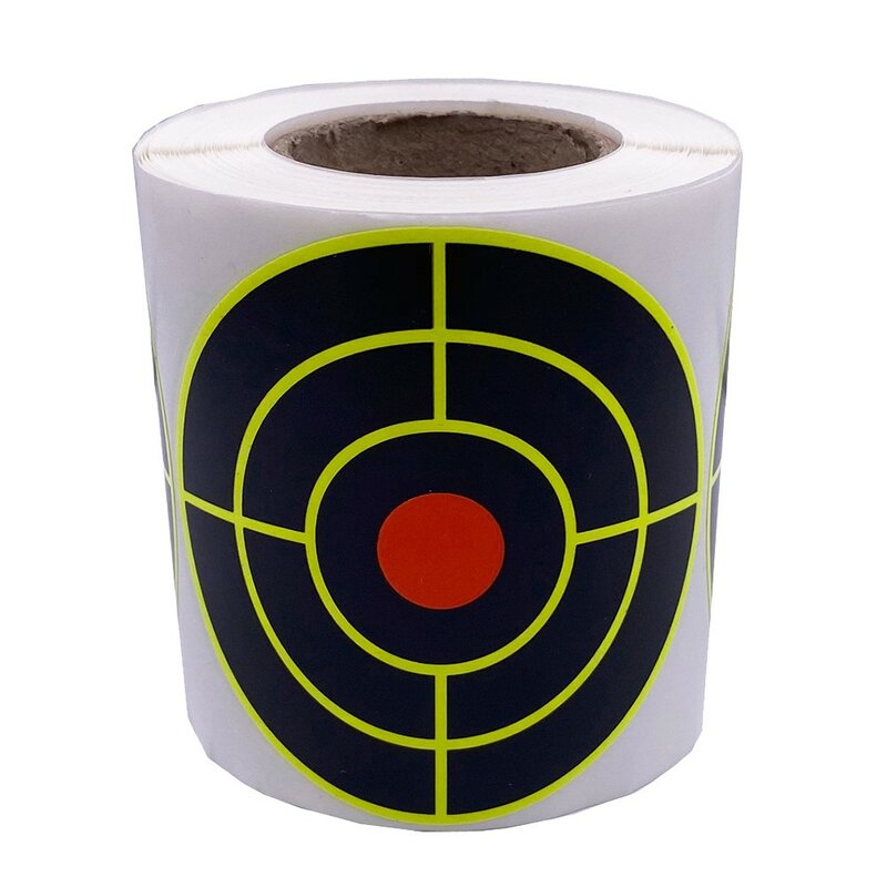 200 Buah/Gulungan Kertas Perekat Diri Stiker Target Parper Splatter Reaktif untuk Sasaran Latihan Menembak Busur Panahan