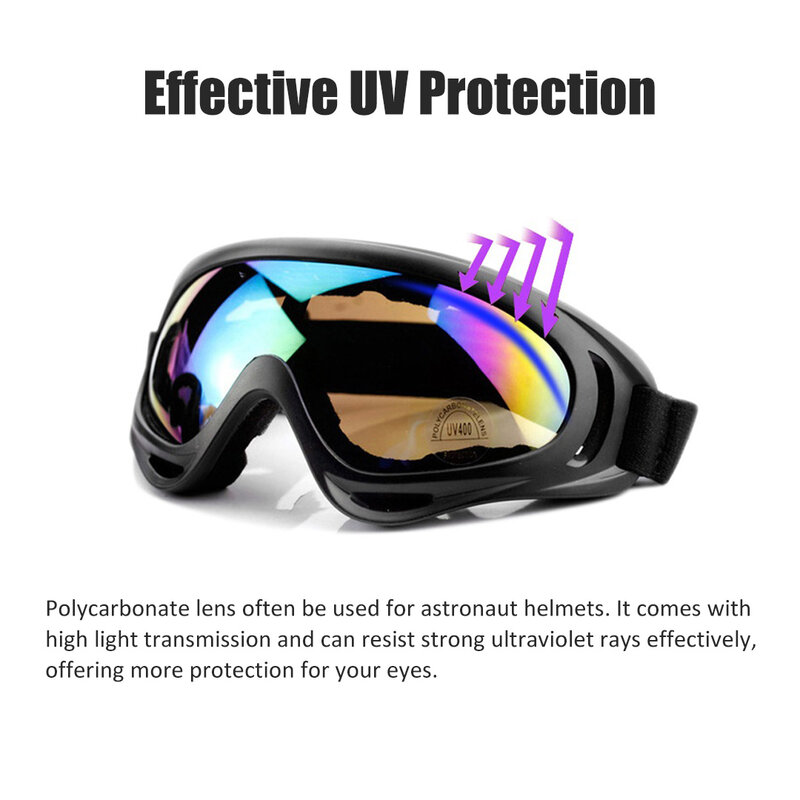 Windproof Ski Goggles Snowboard Glasses Dustproof Snowmobile Sunglasses for Cycling Hiking Motorcycle Skiing Eyewear Men Women