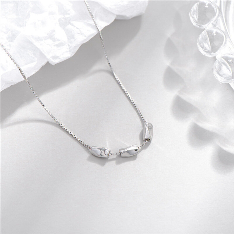 Sodrov 925 prata esterlina colar para mulher personalidade torcida geométrica pingente colar de alta qualidade prata 925 jóias