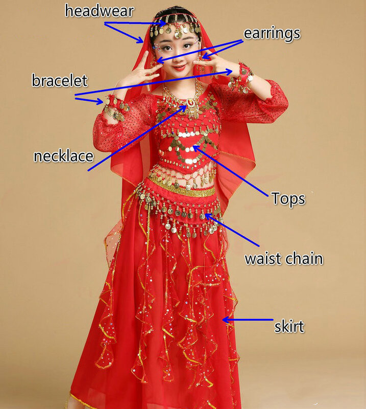 Dança do ventre roupas dançarina bollywood indiano trajes de dança para crianças criança sexy dança do ventre roupas dança oriental para palco