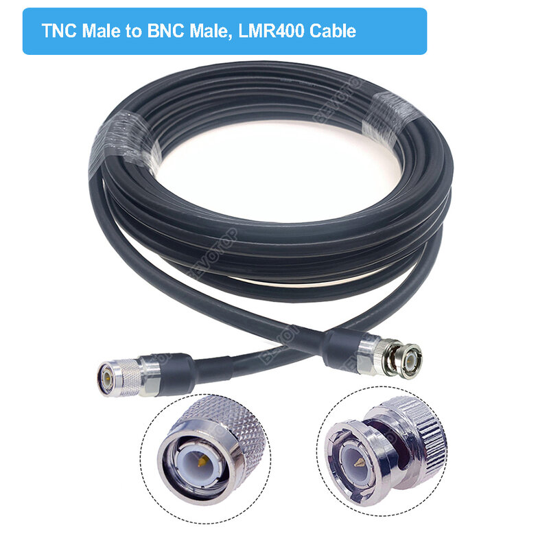 Cabo de lmr400 tnc macho para tnc macho plug alta qualidade baixa perda 50-7 trança 50 ohm rf cabo de extensão coaxial cabo cabo cabo cabo de ligação em ponte cabos