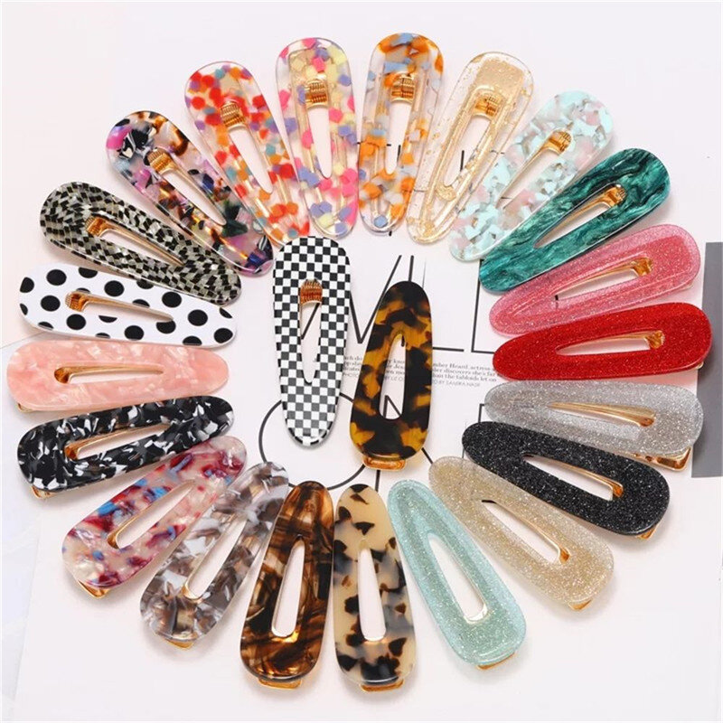 Leopard Dots Hairpins for Women Hair Accessories Hollow Water drop Hair Barrettes Hairpins Hair Styling Accessories