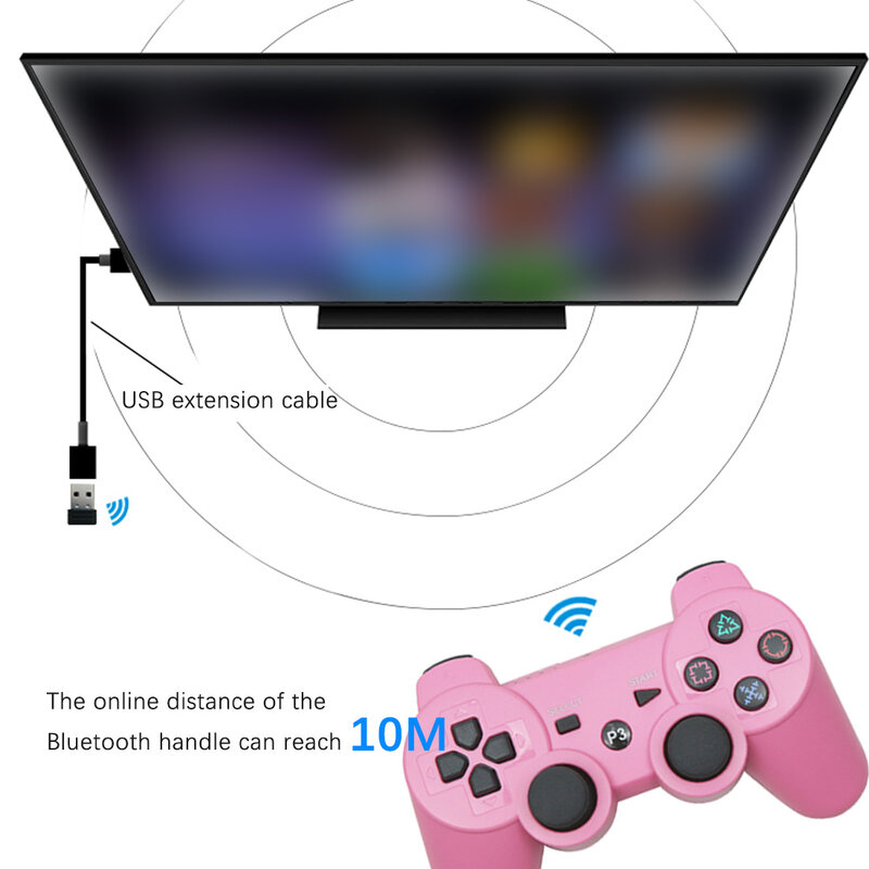 Manette de jeu sans fil Bluetooth pour Playstation 3, Joystick, contrôleur pour PC SONY