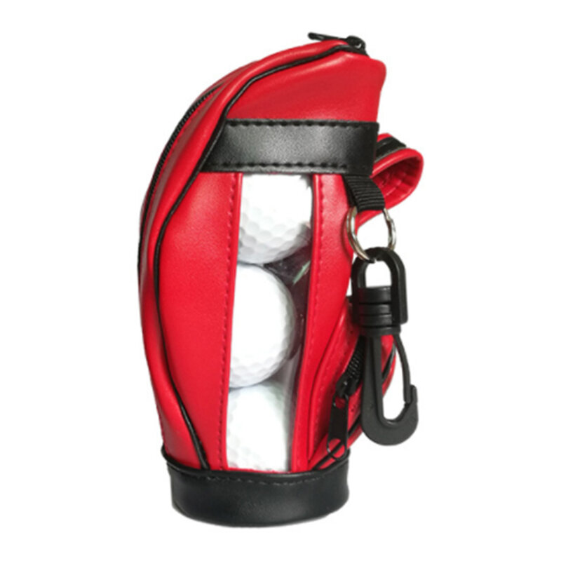 Маленькая искусственная кожа, сумка в форме мяча для гольфа поясные сумки с 3 мячиками для гольфа, аксессуары для мяча/футболки для гольфа