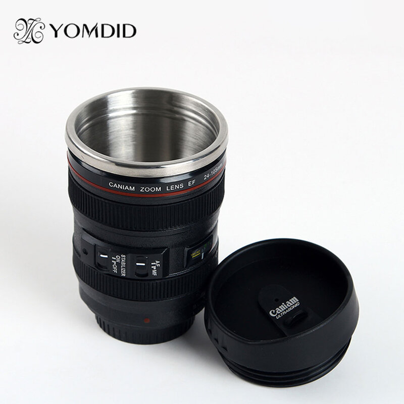 الفولاذ المقاوم للصدأ SLR كاميرا EF24-105mm القهوة عدسة القدح 1:1 مقياس caniam القهوة القدح الإبداعية هدية