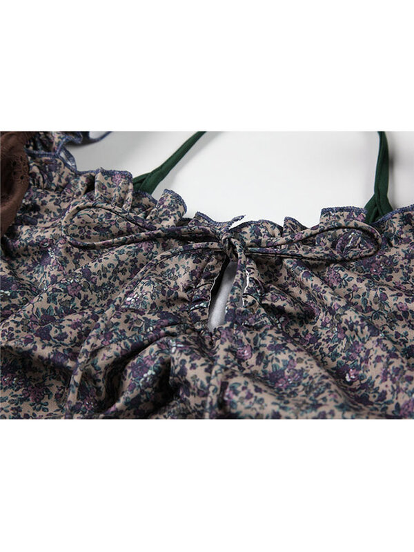 2022 primavera donna Chic stampa Patchwork camicetta Vintage manica a sbuffo Streetwear moda Harajuku camicia da donna allentata da ufficio top nuovo