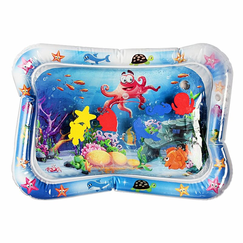 Almofada infantil inflável do polvo 60x50cm, almofada inflável para água, tapete almofada para a vida marinha, brinquedos de verão para bebês