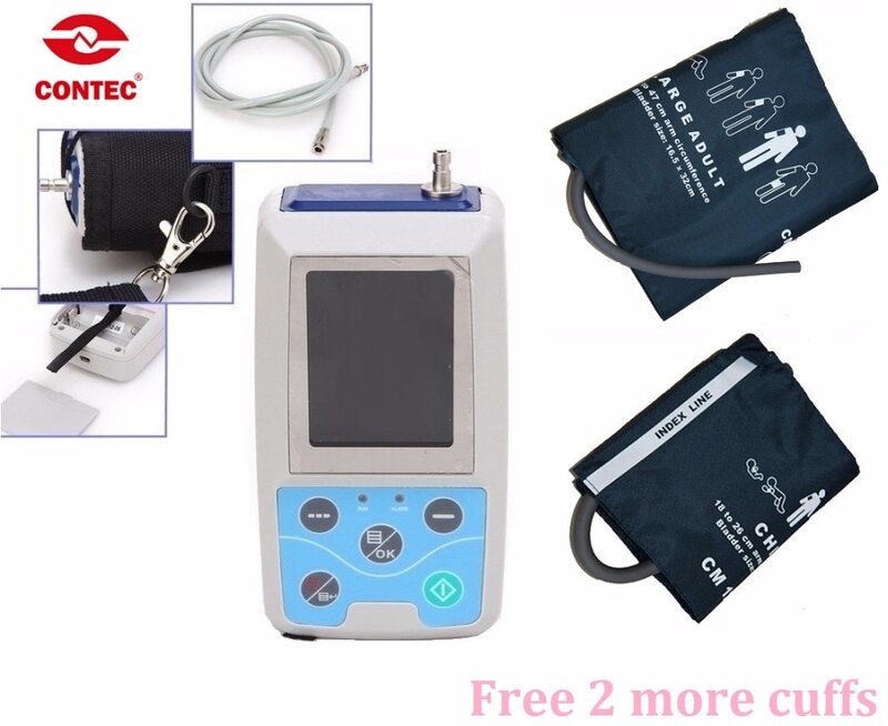 Abpm50 monitor de pressão arterial ambulatório 24hrs nibp holter com punho adulto livre