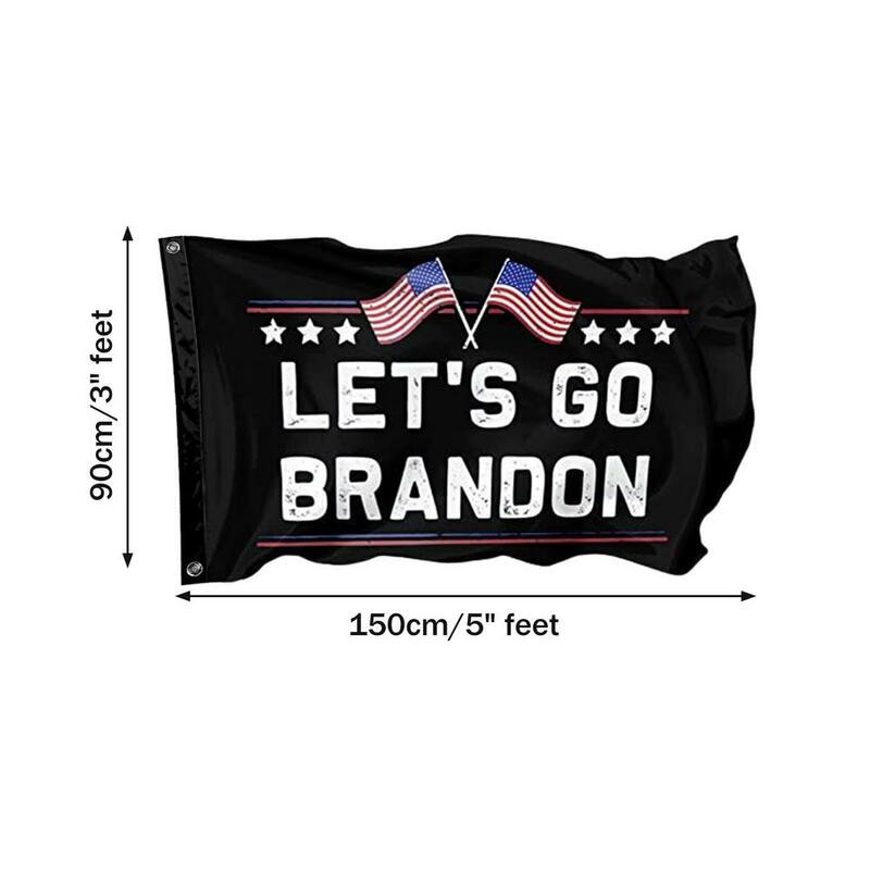 3X5ft Let's Go Brandon Flags Double-Sided FJB Flags With Unfaded White Pringting Durable Polyester Banners Sign With Two Metal