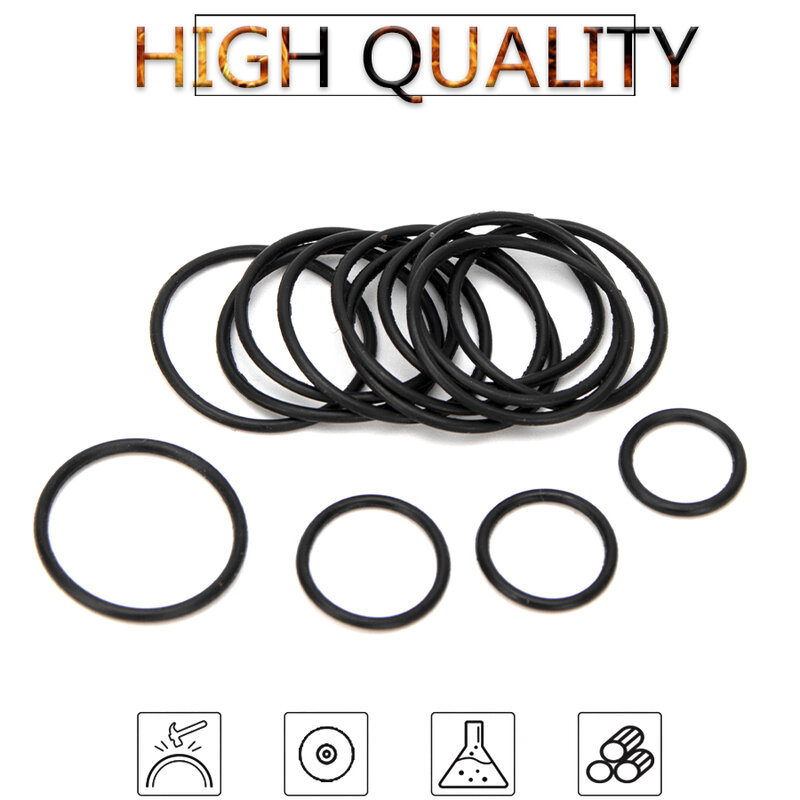 100pcsNBR Nitrile Rubber Sealing O-ring Gasket Replacement Seal O ring OD 6mm-30mm CS 1mm Black Ring Washer DIY Accessories S102