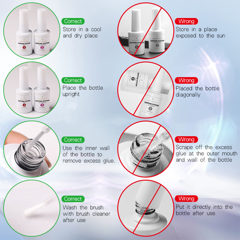 BORN PRETTY 7 мл 15 мл Dip система порошка для ногтей жидкое базовое верхнее покрытие активатор щетка для дизайна ногтей естественное сухое без ламп...