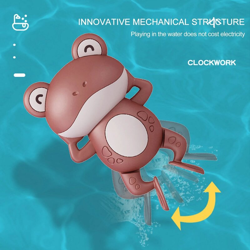 아기 목욕 장난감 0 12 개월 어린이 수영장 물 게임 태엽 시계 태엽 동물 개구리 어린이 물 장난감 선물