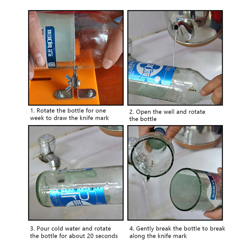 2 In 1 Multifunctionele Dual Purpose Glas Fles Cutter Diy Keuken Cut Gereedschap Machine Wijn Bier Met Schroevendraaier