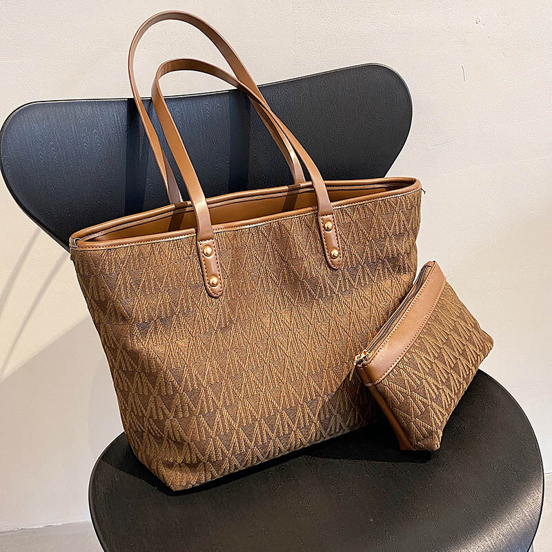 Borsa a tracolla 2021 Tote Bag di lusso donna di alta qualità Signle moda borse di grandi dimensioni modello di lettera borse per la spesa in tela donna